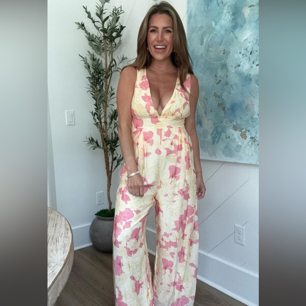 Pink and Yellow Jumpsuit